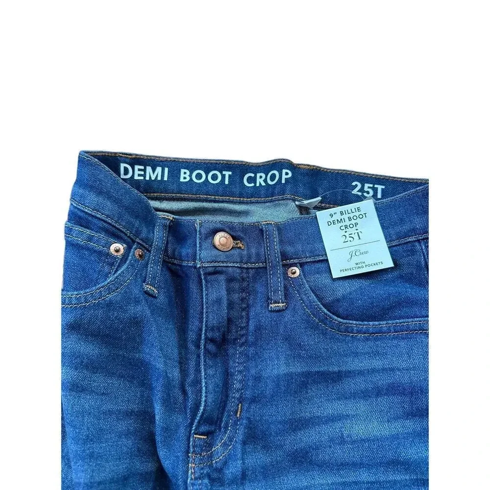 JCrew 9” Billie Demi Boot Crop, NWT